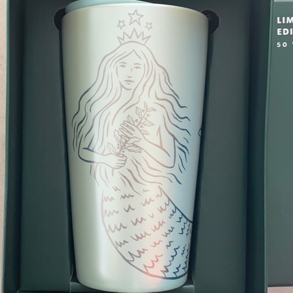 Starbucks Mermaid Siren Ceramic Hot Cup 50th Ann